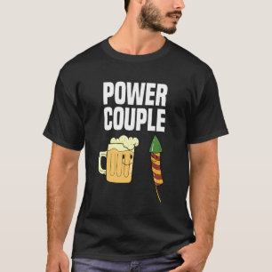 Camiseta Fogo do Casal do Power 4 de julho Homens Patriótic