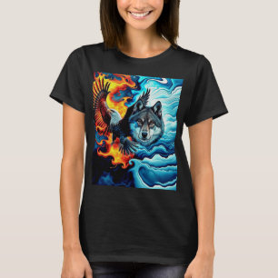 Camiseta Fogo e Gelo - Águia e Lobo