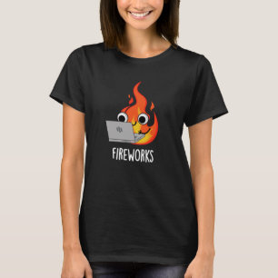 Camiseta Fogo Engraçado Fogo Engraçado Fogo Arde Escuro BG