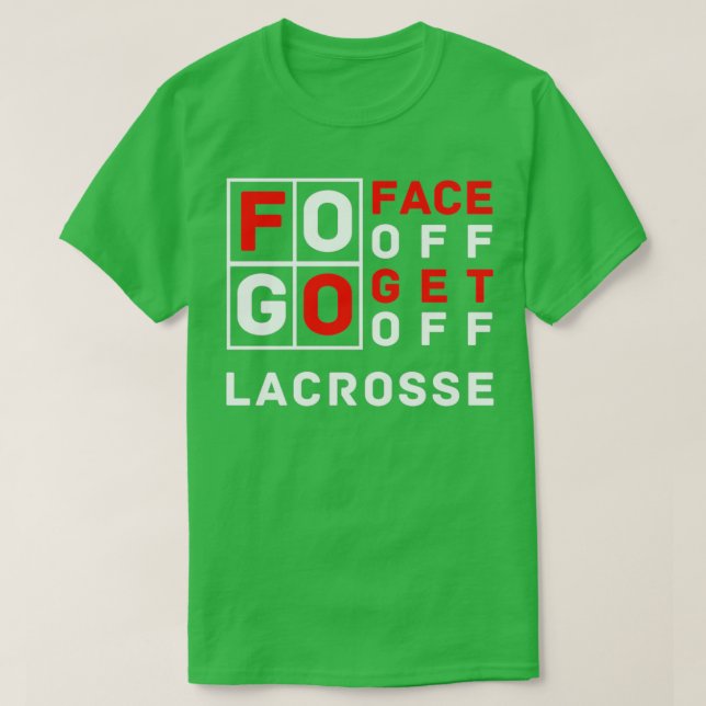 Camiseta FOGO Face Off Sair Do Lacrosse Design (Frente do Design)