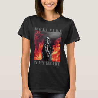 Camiseta Fogo infernal no meu coração Hellfire e Hellangel
