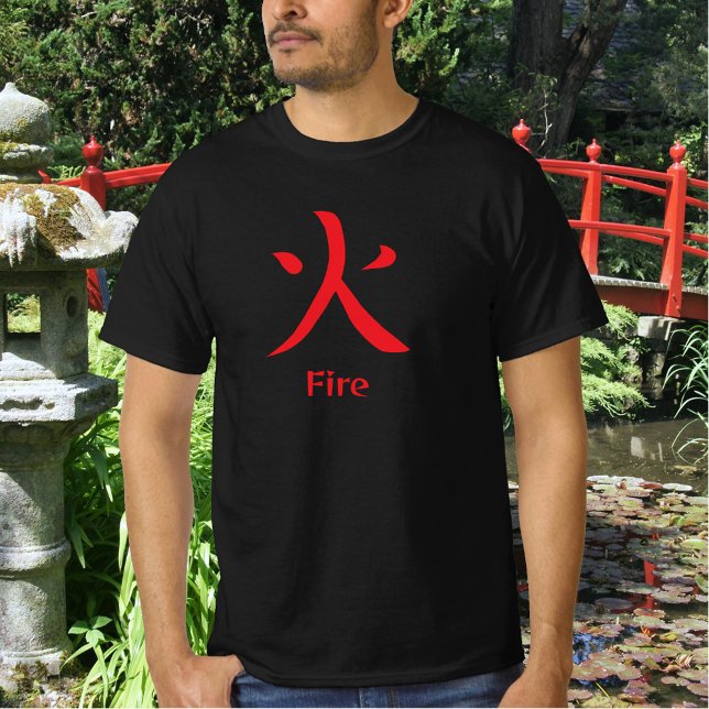 Camiseta Fogo Kanji Japonês (Criador carregado)