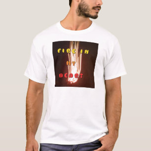 Camiseta Fogo no meu coração fogos de artifício brilhantes