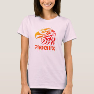 Camiseta Fogo Phoenix (F, com texto, opção da cor)