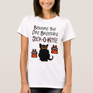 Camiseta Fogo que respira Jack-o-Kittie