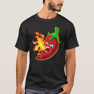 Camiseta Fogo Quente-Pimenta-Quente Picante Chillis Sau
