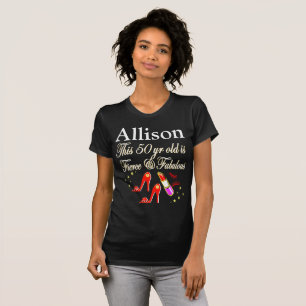 CAMISETA FOGO VERMELHO E FABULOSO DESIGN DE ANIVERSÁRIO DE