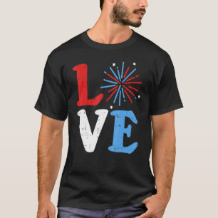 Camiseta Fogos De Amar Independência Dia 4 De Julho