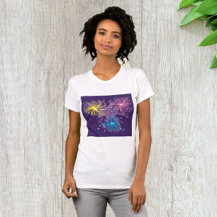 Camiseta Fogos de Artifício Coloridos e Retrô Explodem