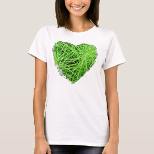 Camiseta Fogos-de-artifício da grama verde; Nenhum texto