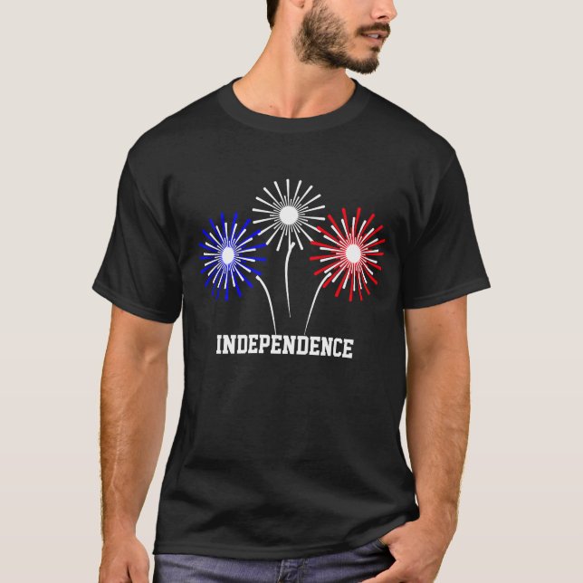 Camiseta Fogos de artifício da Independência de Branco Verm (Frente)