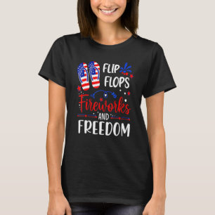 Camiseta Fogos De Artifício De chinelos E Liberdade 4 De Ju