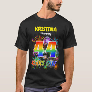 Camiseta Fogos de artifício divertidos, Rainbow Look "44",