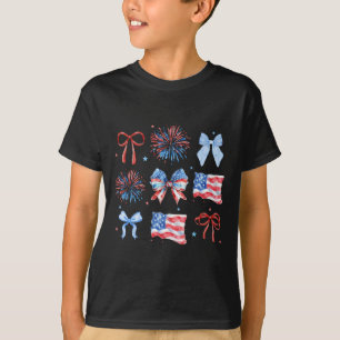 Camiseta Fogos de artifício do Arco de coquetes azul vermel