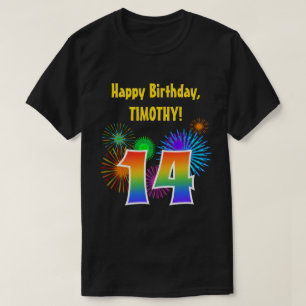 Camiseta Fogos-de-artifício do divertimento + Teste padrã