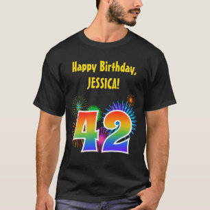 Camiseta Fogos-de-artifício do divertimento + Teste padrã