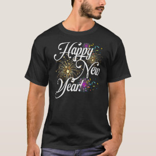 Camiseta Fogos de artifício do festival Eve do dia feliz an