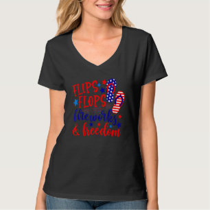 Camiseta Fogos de Artifício e Liberdade Flips Flop Bandeira