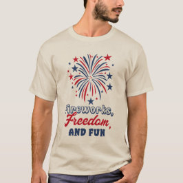 Camiseta Fogos de Artifício Liberdade e Diversão