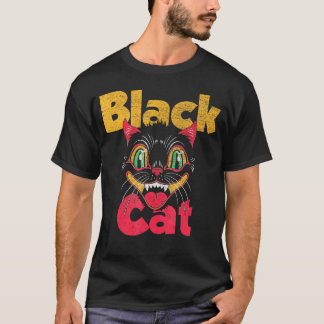 Camiseta Fogos de artifício para gatos pretos do Halloween