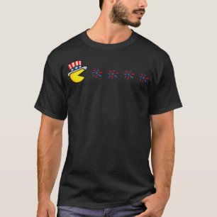 Camiseta Fogos de Artifício Retro Patrióticos de Jogos 4 de
