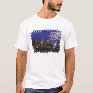 Camiseta Fogos-de-artifício sobre a cidade