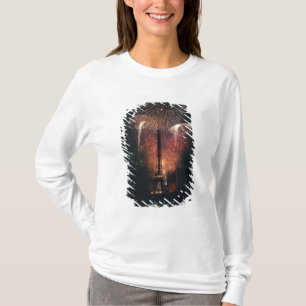 Camiseta Fogos de artifício, Torre Eiffel, Paris, França