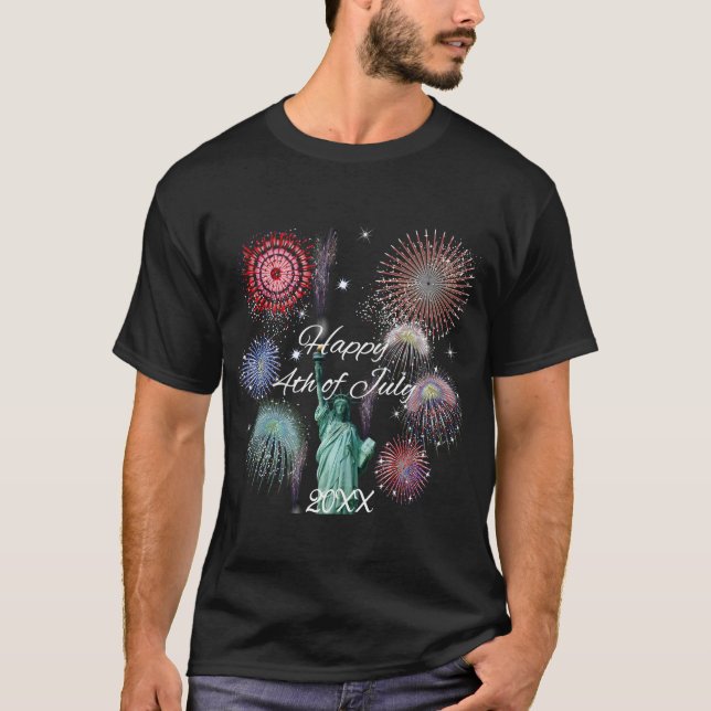 Camiseta Fogos do Dia da Independência (Frente)