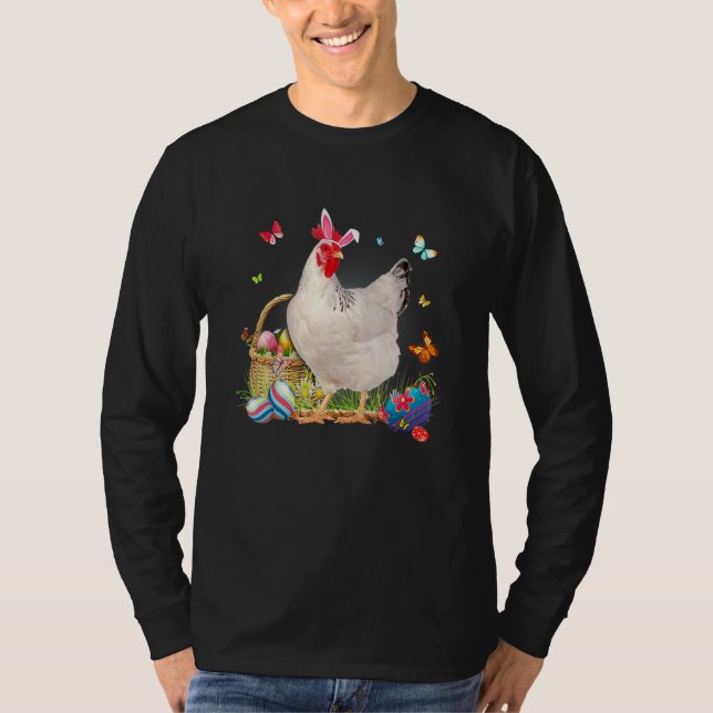 Camiseta Fogueira Bonita De Frango Páscoa Caçando Ovos Faze (Frente)
