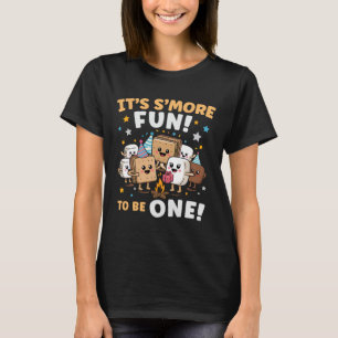 Camiseta Fogueira de Aniversário Marshmallow É Mais Diverti