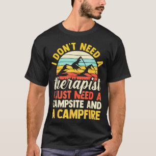 Camiseta Fogueira de camping vida no acampamento floresta c