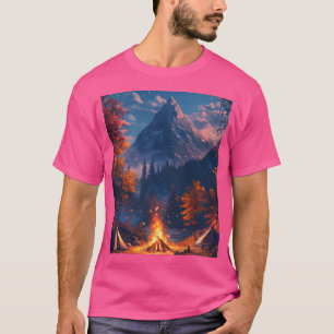 Camiseta Fogueira e Montanhas