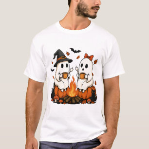 Camiseta Fogueira Fantasmagórica de Halloween
