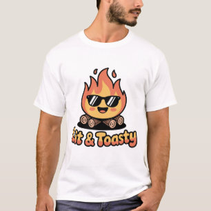 Camiseta Fogueira Lit Tendência Divertida Acampamento