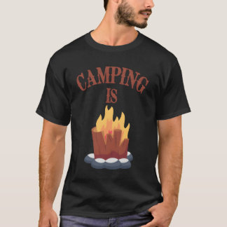 Camiseta Fogueira no acampamento boy