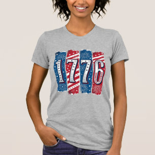 Camiseta Fogueira Patriótica de 1776 Projeto Vetorial Vinta