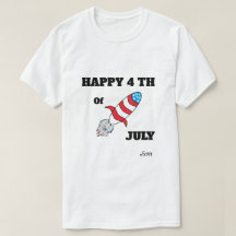 Camiseta ; Foguete 4 De Julho