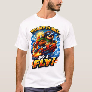 Camiseta Foguete de Preguiça Engraçado, Muito Preguiçoso pa