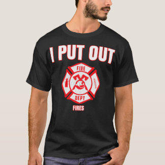 Camiseta Foguete Engraçado, Bombeiro Eu Apaguei