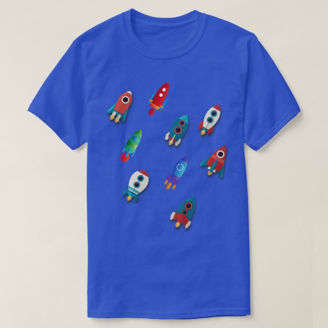 Camiseta Foguete Espacial Astronauta (Frente do Design)