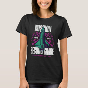 Camiseta Foguete Espacial de Missão de Segundo Nível De Vol