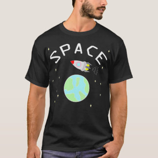 Camiseta Foguete Espacial E Arte Da Terra