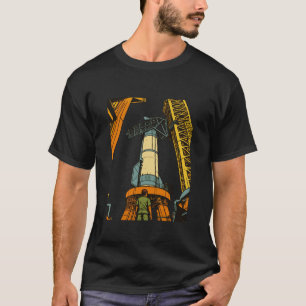 Camiseta Foguete Espacial Profundo da Próxima Geração