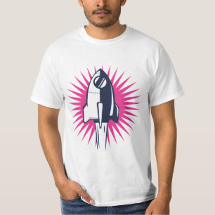 Camiseta Foguete Espacial Retro
