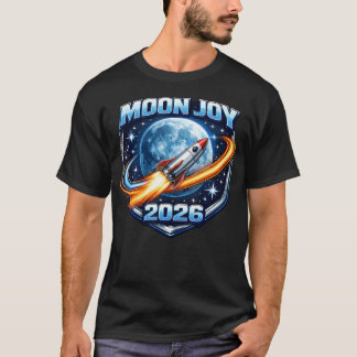 Camiseta Foguete Espaço Lua Alegria 2026