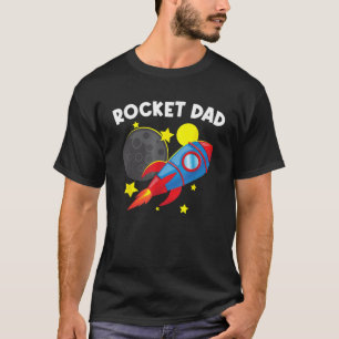 Camiseta Foguete legal Para O Pai Padre Rockets Space Ship