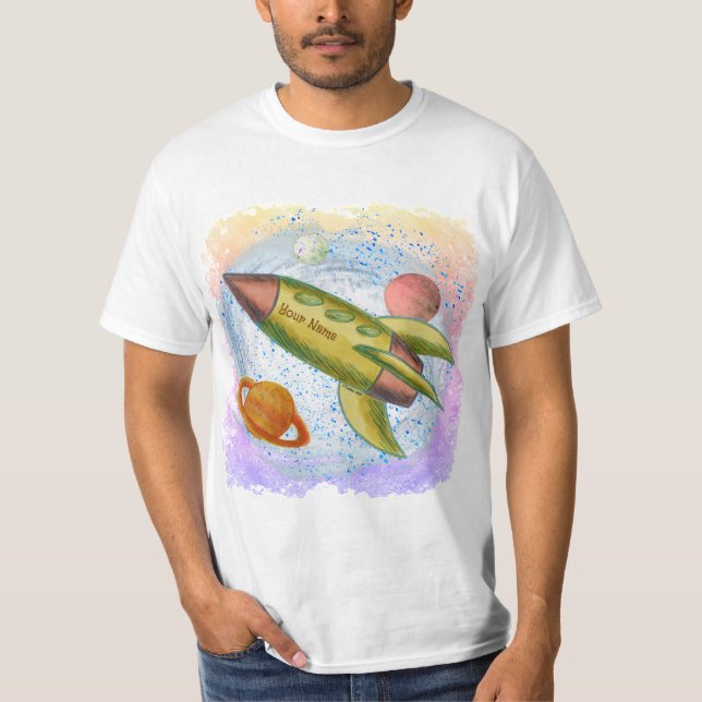 Camiseta Foguete Lunar (Frente)