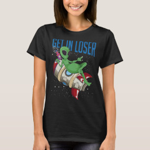 Camiseta Foguete Sic Extraterrestre Entra Em Alienígena Per
