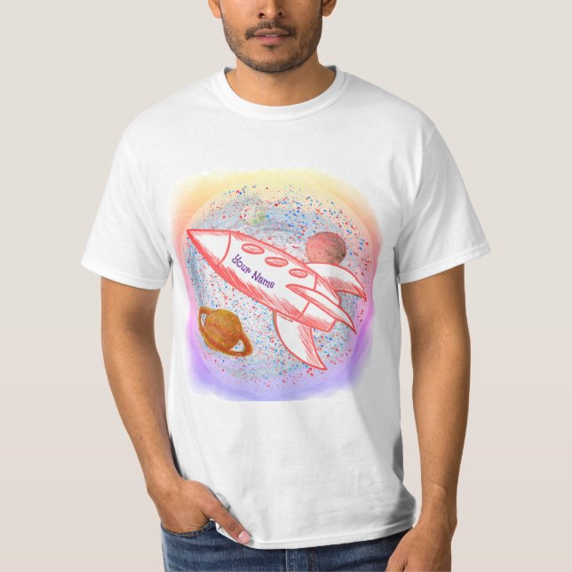 Camiseta Foguete Vermelho (Frente)