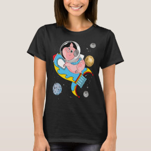 Camiseta Foguete Viagem de Fazenda de Espaço Exterior Ast